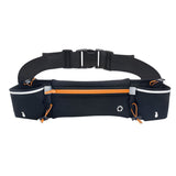 Orange Running Belt and 2 Pack LED Wrist Light Set Outdoor Sports Waist Bag with Water Bottle Holder Reflective Running Belt and Rechargeable Safety Wrist Lights for Night Running Hiking Cycling Fitness