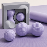 Massage Ball Set - Purple TPR Peanut Ball and Single Ball Combo - Foot Arch, Neck, Shoulder and Back Muscle Release Tool for Fitness, Mobility and Everyday Recovery In Australia - Darrahopens