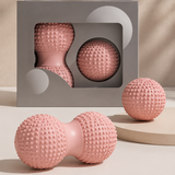 Peanut Massage Ball Set - Pink TPR Dual and Single Trigger Point Balls, Portable Self Massage for Feet, Arches, Neck, Shoulders, Back and Fitness Recovery In Australia - Darrahopens