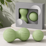 Green TPR Peanut Massage Ball Set - Dual Ball Self Massage Tool for Foot Arch, Neck, Shoulder and Back Muscle Relaxation, Home Gym Yoga and Travel Use In Australia - Darrahopens