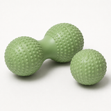 Green TPR Peanut Massage Ball Set - Dual Ball Self Massage Tool for Foot Arch, Neck, Shoulder and Back Muscle Relaxation, Home Gym Yoga and Travel Use In Australia - Darrahopens