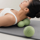 Green TPR Peanut Massage Ball Set - Dual Ball Self Massage Tool for Foot Arch, Neck, Shoulder and Back Muscle Relaxation, Home Gym Yoga and Travel Use In Australia - Darrahopens