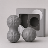 Peanut Massage Ball Set - Grey TPR Peanut Ball and Single Trigger Point Ball, Portable Foot Arch and Full Body Muscle Release for Home, Gym and Travel In Australia - Darrahopens