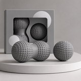 Peanut Massage Ball Set - Grey TPR Peanut Ball and Single Trigger Point Ball, Portable Foot Arch and Full Body Muscle Release for Home, Gym and Travel In Australia - Darrahopens
