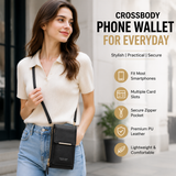 Black Touch Screen Phone Wallet Crossbody Bag for Women Vertical PU Leather Purse with Card Holder Zipper Pocket Adjustable Strap for Travel Shopping Everyday Use In Australia - Darrahopens