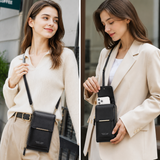 Black Touch Screen Phone Wallet Crossbody Bag for Women Vertical PU Leather Purse with Card Holder Zipper Pocket Adjustable Strap for Travel Shopping Everyday Use In Australia - Darrahopens