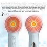 Blue Heated Silicone Facial Cleansing Brush - Dual Sided, Rechargeable, 3 Vibration Levels, Magnetic Charging for Daily Skincare, Bathroom and Travel In Australia - Darrahopens