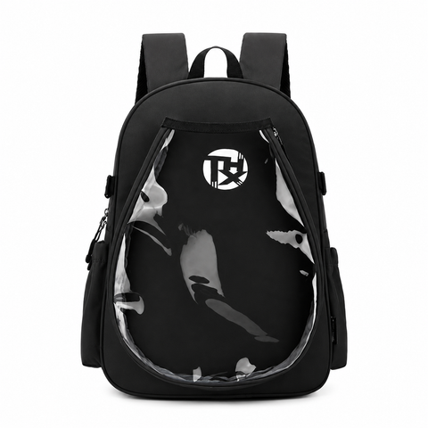 Black Sports Racket Backpack - Lightweight Casual Travel Bag with Separate Racket Compartment, Shoe Compartment, Bottle Pocket for Tennis, Badminton, Gym and Outdoor Use In Australia - Darrahopens