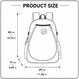 Black Sports Racket Backpack - Lightweight Casual Travel Bag with Separate Racket Compartment, Shoe Compartment, Bottle Pocket for Tennis, Badminton, Gym and Outdoor Use In Australia - Darrahopens