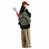 Green Sports Racket Backpack - Lightweight Casual Travel Bag with Separate Racket Compartment, Shoe Compartment, Bottle Pocket for Tennis, Badminton, Gym and Outdoor Use In Australia - Darrahopens
