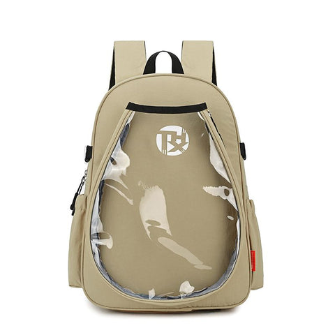 Khaki Sports Racket Backpack - Lightweight Casual Travel Bag with Separate Racket Compartment, Shoe Compartment, Bottle Pocket for Tennis, Badminton, Gym and Outdoor Use In Australia - Darrahopens