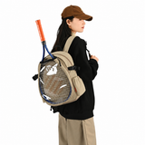 Khaki Sports Racket Backpack - Lightweight Casual Travel Bag with Separate Racket Compartment, Shoe Compartment, Bottle Pocket for Tennis, Badminton, Gym and Outdoor Use In Australia - Darrahopens