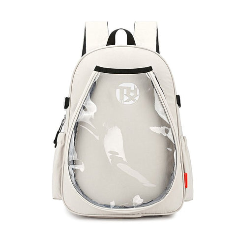White Sports Racket Backpack - Lightweight Casual Travel Bag with Separate Racket Compartment, Shoe Compartment, Bottle Pocket for Tennis, Badminton, Gym and Outdoor Use In Australia - Darrahopens