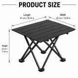 Black Portable Folding Table - 41 x 35 cm Carbon Steel Compact Carry Design, Quick Setup and Space Saving Storage for Market Stalls, Camping and Outdoor Use In Australia - Darrahopens