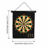 17 Inch Magnetic Dart Board Set -  50 x 42  cm, 3 mm Thick Target with 6 Darts, Compact Indoor Family Game for Home, Parties and Travel