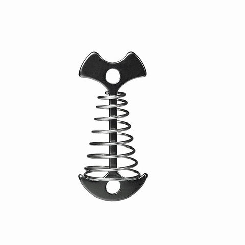 Black Fishbone Spring Tent Pegs - 5 Pack Outdoor Camping Stakes for Tent Guy Lines, Canopy and Board Fixing
