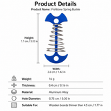 Blue Fishbone Spring Tent Pegs - 5 Pack Outdoor Camping Stakes for Tent Guy Lines, Canopy and Board Fixing In Australia - Darrahopens