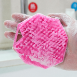 2 Pack Silicone Body Scrubber Shower Brush Pink Octagon Bath Brush Exfoliating Back Scrubber with Handle for Men Women Home Bathroom Body Cleaning In Australia - Darrahopens