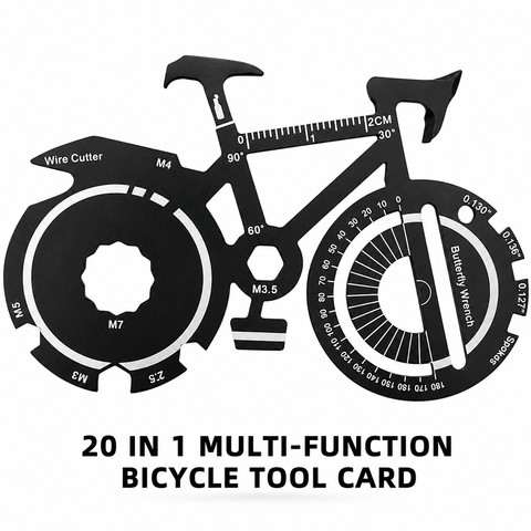 20-in-1 Bicycle Multi Tool Card Stainless Steel Bike Repair Tool with Wrench Screwdriver Spoke Wrench for Cycling Camping Outdoor Maintenance In Australia - Darrahopens