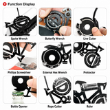 20-in-1 Bicycle Multi Tool Card Stainless Steel Bike Repair Tool with Wrench Screwdriver Spoke Wrench for Cycling Camping Outdoor Maintenance In Australia - Darrahopens