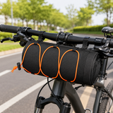 Black Handlebar Bag with Orange Elastic Cord and 20-in-1 Bicycle Multi Tool Card Combo Set for Cycling, Commuting and Outdoor Riding In Australia - Darrahopens