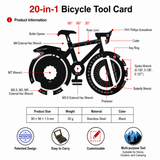 Black Handlebar Bag with Yellow Elastic Cord and 20-in-1 Bicycle Multi Tool Card Combo Set for Cycling, Commuting and Outdoor Riding In Australia - Darrahopens