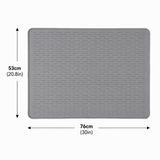 Gray Extra Large Silicone Countertop Protector & Dish Drying Mat - Dishwasher Safe ( 76x53cm)
