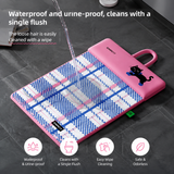 Blue Foldable Pet Cooling Mat (L) - Double-Sided Summer Dog Bed Pad, Portable Cat Sleeping Mat with Carry Handle