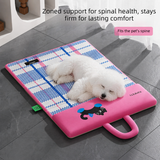 Blue Foldable Pet Cooling Mat (XL) - Double-Sided Summer Dog Bed Pad, Portable Cat Sleeping Mat with Carry Handle In Australia - Darrahopens