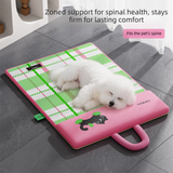 Green Foldable Pet Cooling Mat (L) - Double-Sided Summer Dog Bed Pad, Portable Cat Sleeping Mat with Carry Handle In Australia - Darrahopens