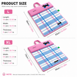Blue Foldable Pet Cooling Mat (XL) and Green Pet Hair Cleaner Set - Double-Sided Dog Bed Pad with Fabric Hair Removal Tool In Australia - Darrahopens