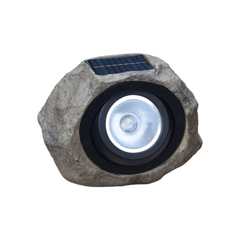 Solar Rock Garden Light - Outdoor LED Landscape Light with Solar Panel, Waterproof Stone Effect Lamp