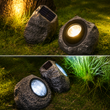 Solar Rock Garden Light - Outdoor LED Landscape Light with Solar Panel, Waterproof Stone Effect Lamp In Australia - Darrahopens