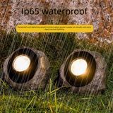 Solar Rock Garden Light - Outdoor LED Landscape Light with Solar Panel, Waterproof Stone Effect Lamp In Australia - Darrahopens