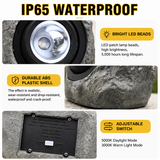 Solar Rock Garden Light - Outdoor LED Landscape Light with Solar Panel, Waterproof Stone Effect Lamp In Australia - Darrahopens