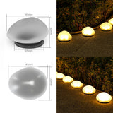 Solar Pebble Garden Light Warm light - Outdoor LED Rock Lamp with Solar Panel, Waterproof Landscape Lighting