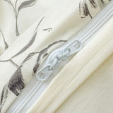 Rose Print Bedding Set - 3 Piece Set - Quilt Cover 200 x 229 cm with 2 Pillowcases 51 x 66 cm - White and Black Floral In Australia - Darrahopens