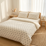 Bow Print Bedding Set - 3 Piece Set - Quilt Cover 200 x 229 cm with 2 Pillowcases 51 x 66 cm - White and Black Bow Pattern In Australia - Darrahopens