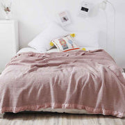 Cotton Waffle Blanket - Dark Pink Textured Throw 200x230cm for Sofa, Office and Travel Use In Australia - Darrahopens
