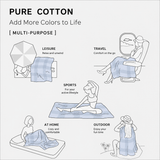 Cotton Waffle Blanket - Grey Textured Throw 200x230cm for Sofa, Office and Travel Use In Australia - Darrahopens