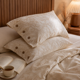 Linen Pillowcase Set (Style 1) -  Button Closure Pillow Covers 48x74cm for Home Bedding