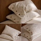 Linen Pillowcase Set (Style 1) -  Button Closure Pillow Covers 48x74cm for Home Bedding In Australia - Darrahopens