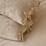 Linen Cotton Pillowcase Pair with Tie Closure Floral Pillow Covers 48x74cm (Style 1) In Australia - Darrahopens