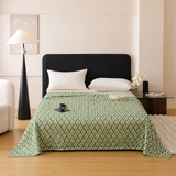 Green Diamond Pattern Bamboo Fiber Summer Cooling Blanket 150×200cm for Bed Sofa Air Conditioned Room Lightweight Breathable Gauze Coverlet In Australia - Darrahopens