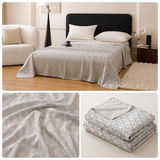 Silver Diamond Pattern Bamboo Fiber Summer Cooling Blanket 150×200cm for Bed Sofa Air Conditioned Room Lightweight Breathable Gauze Coverlet