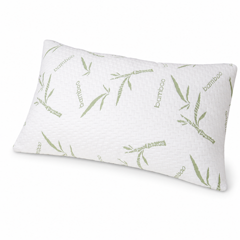 Bamboo Fibre Pillow Protector Cover - 1 Piece Zip Closure Pillowcase 48x75cm for Home Bedding