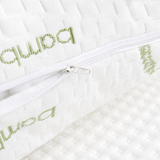 Bamboo Fibre Pillow Protector Cover - 1 Piece Zip Closure Pillowcase 48x75cm for Home Bedding