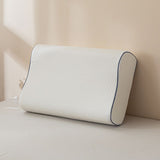 Memory Foam Pillow - 1 Piece Cervical Support Pillow with Bamboo Fibre Fabric 60x40x16/14cm for Home Sleeping