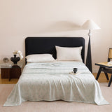 Blue Bamboo Fibre Summer Blanket - Vine Pattern Cooling Throw Blanket 150x200cm Lightweight Breathable Summer Quilt In Australia - Darrahopens