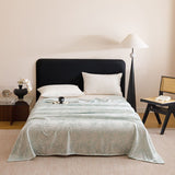 Bamboo Fibre Cooling Blanket Blue Bamboo Pattern 150x200cm for Summer Bed and Air Conditioned Rooms